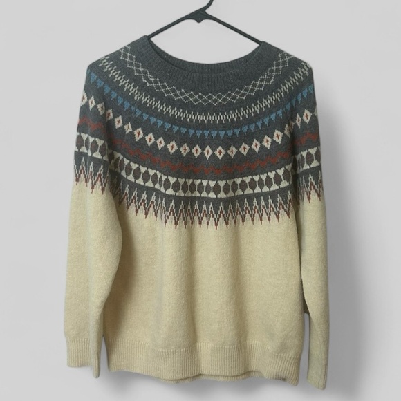Emery Rose NEW Fair Isle retro boutique cozy grannycore sweater Small - Picture 1 of 6